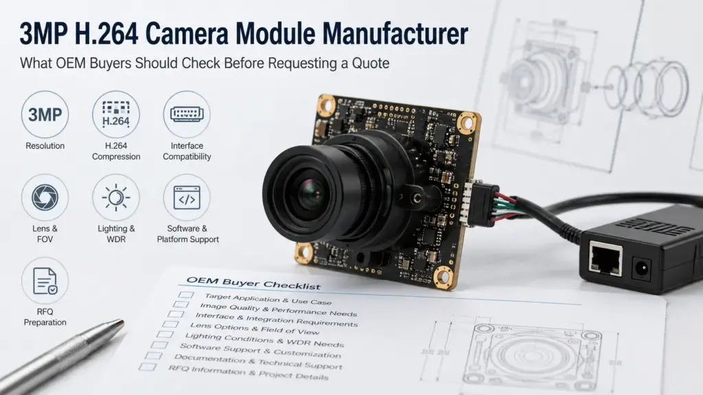 3MP H.264 Camera Module Manufacturer