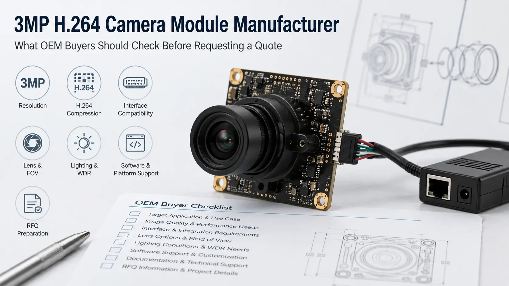 3MP H.264 Camera Module Manufacturer