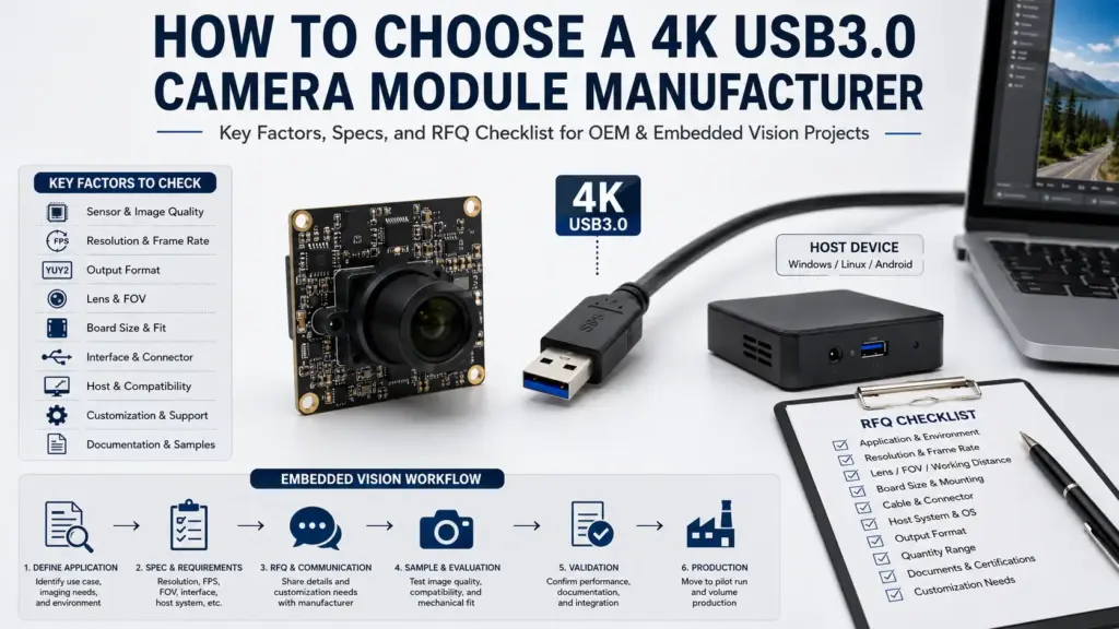 4K USB3.0 Camera Module Manufacturer
