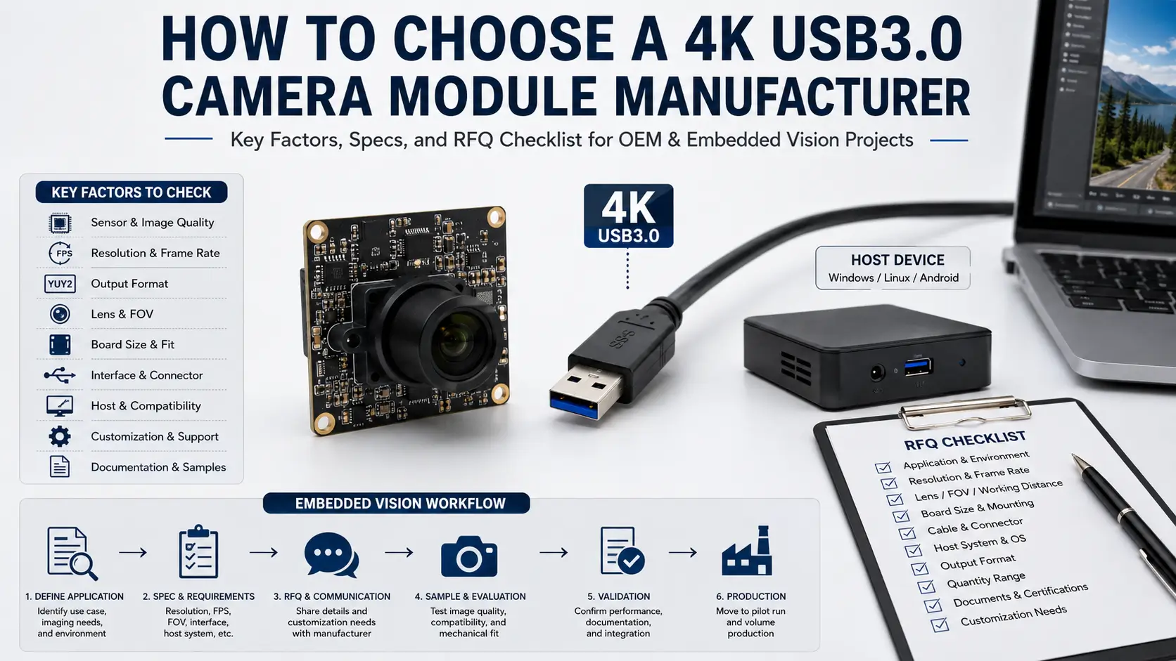 4K USB3.0 Camera Module Manufacturer
