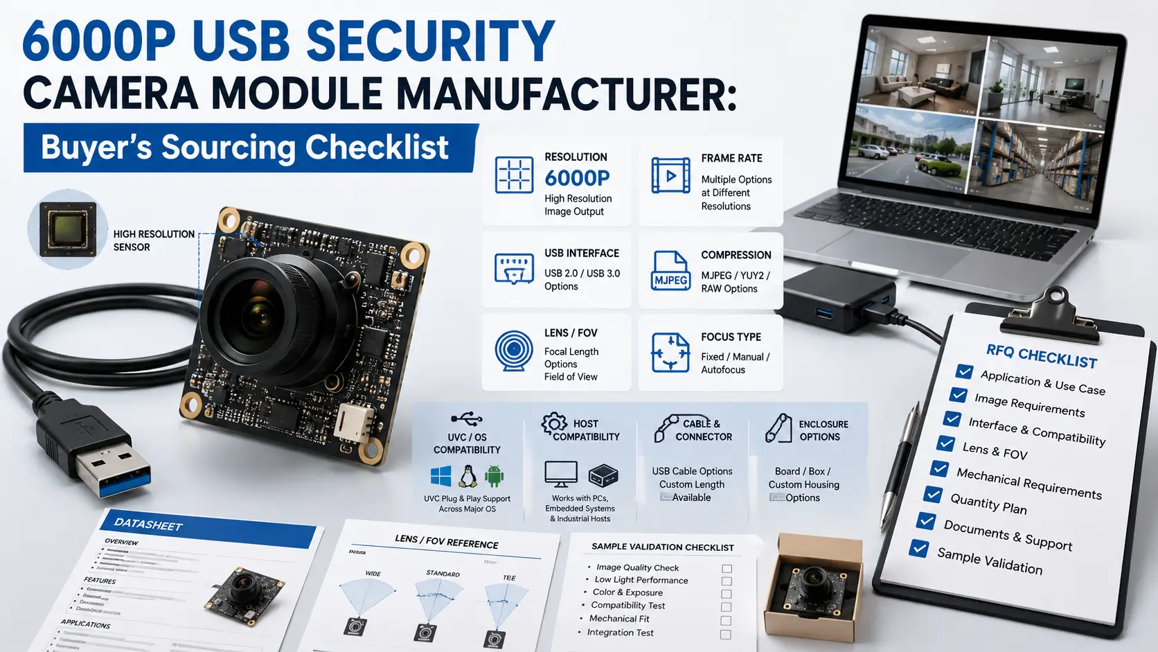 6000P USB Security Camera Module Manufacturer