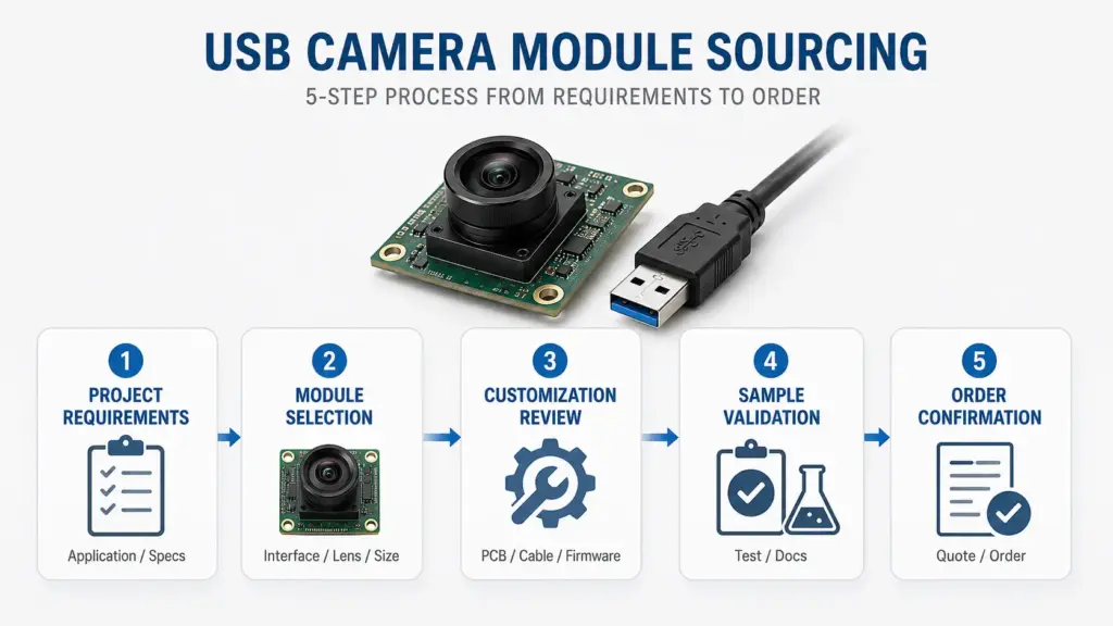 Global Shutter USB Camera Module Manufacturer for OEM and Embedded Vision Projects 3 custom USB camera module review flow for OEM project