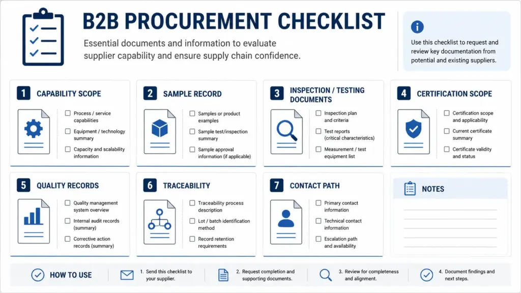 Checklist of evidence buyers may request from a camera module PCB supplier