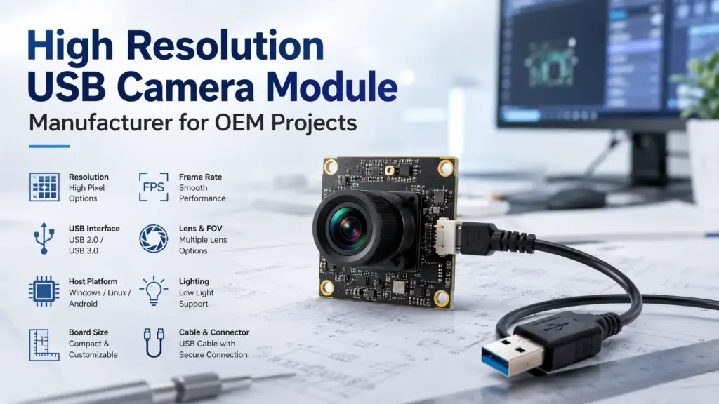 Compare high-resolution USB camera module selection factors, USB/UVC compatibility, custom project inputs, and RFQ details for Supertek technical review.