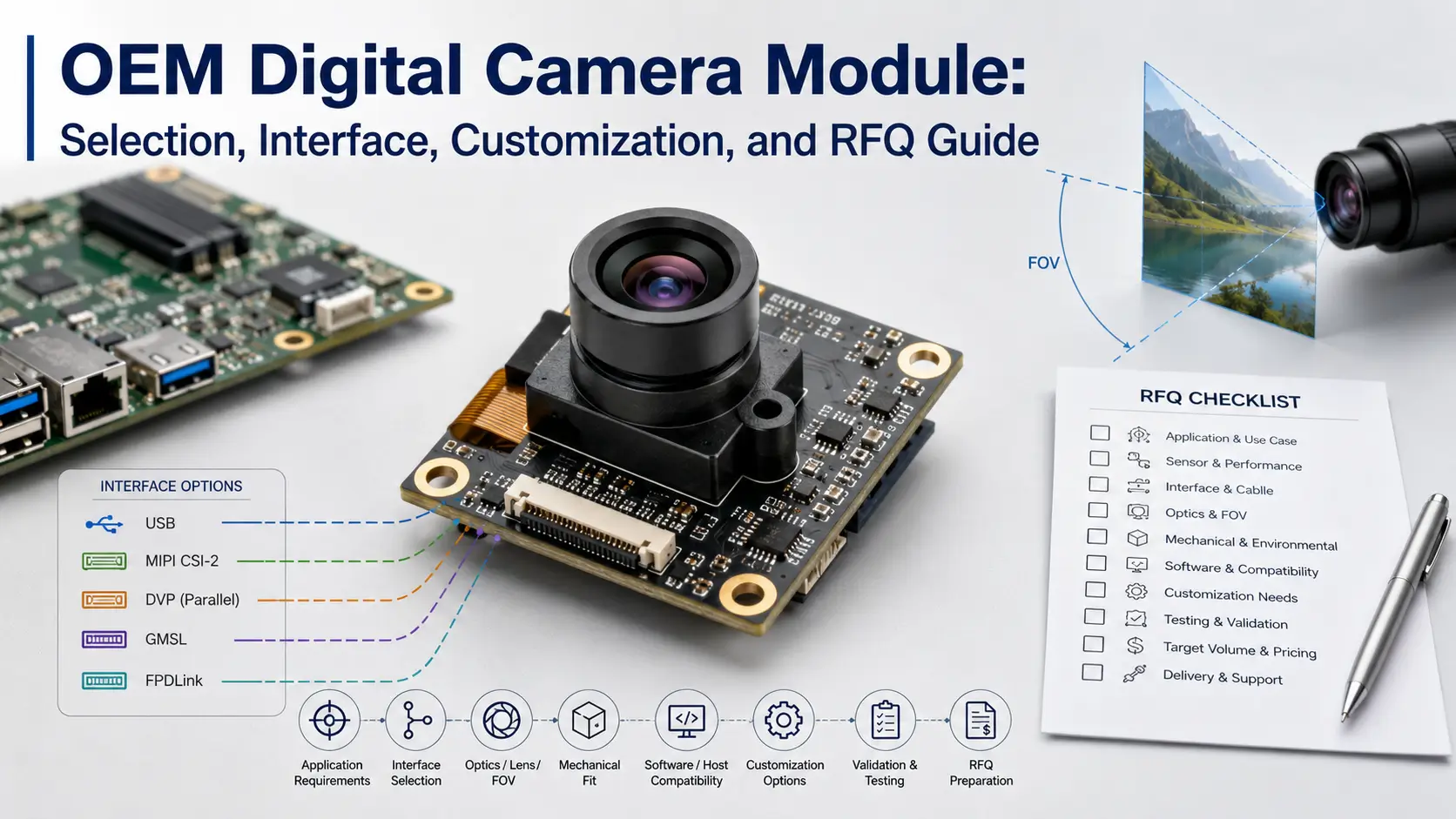 OEM Digital Camera Module: Selection, Interface, Customization, and RFQ Guide