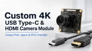 Custom 4K USB Type-C & HDMI Camera Module Output Path, Specs, and RFQ Checklist