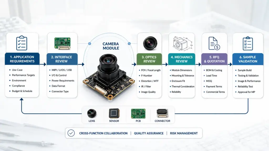 
Flowchart showing OEM camera module selection factors