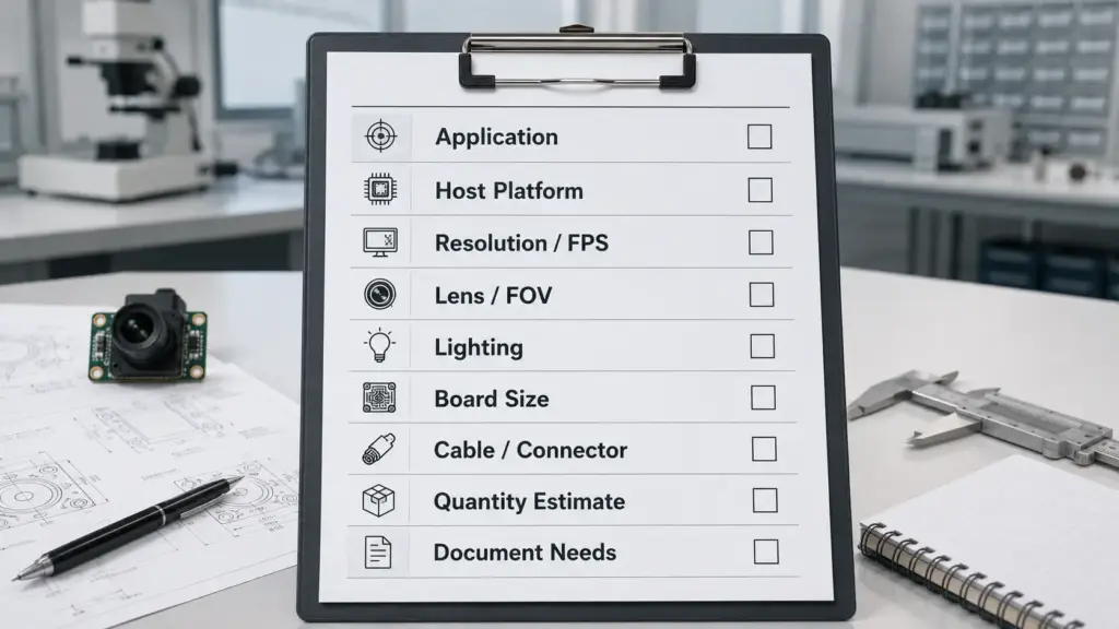 OEM USB Camera Module Selection Guide: Specs, Integration, and RFQ Checklist 3 Checklist of RFQ inputs for OEM USB camera module projects